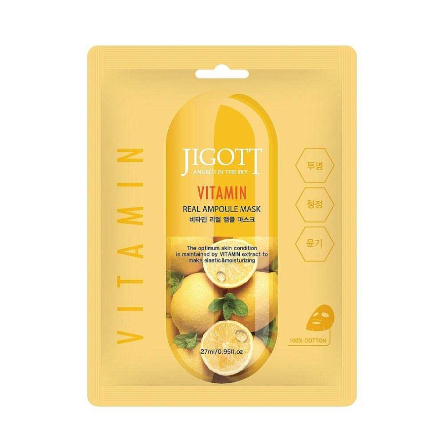 Jigott Mascarilla Facial | Mascarilla Facial Con Multivitaminas Jigott Ampoule Mask