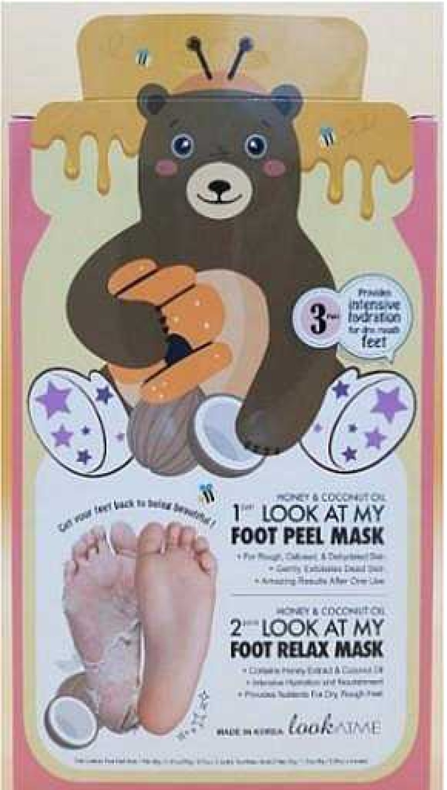 Look at Me Hidrataci N | Mascarillas Para Pies Look At Me Look At My Foot Mask Set (Bear) 3Uds