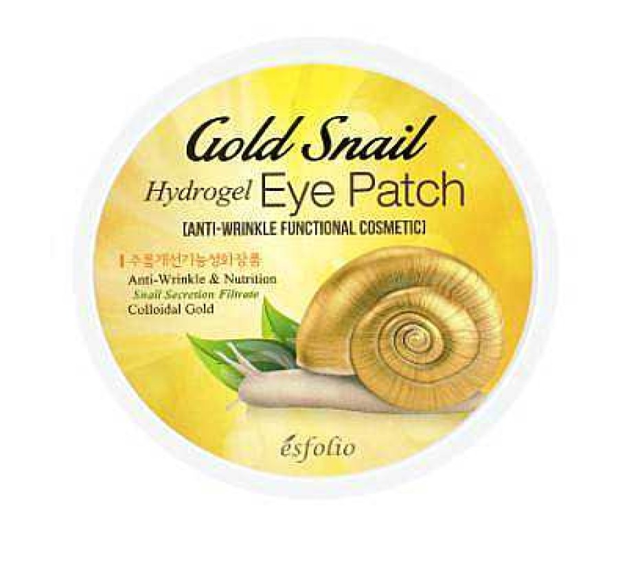 Esfolio Parches | Parches Para El Contorno De Ojos Esfolio Gold Snail Hydrogel Eye Patch