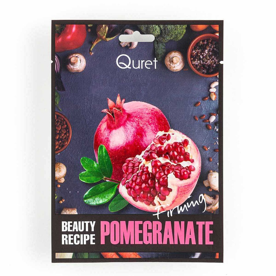 Quret Mascarilla Facial | Mascarilla Facial Quret Beauty Recipe Mask - Pomegranate[Firming] 25G