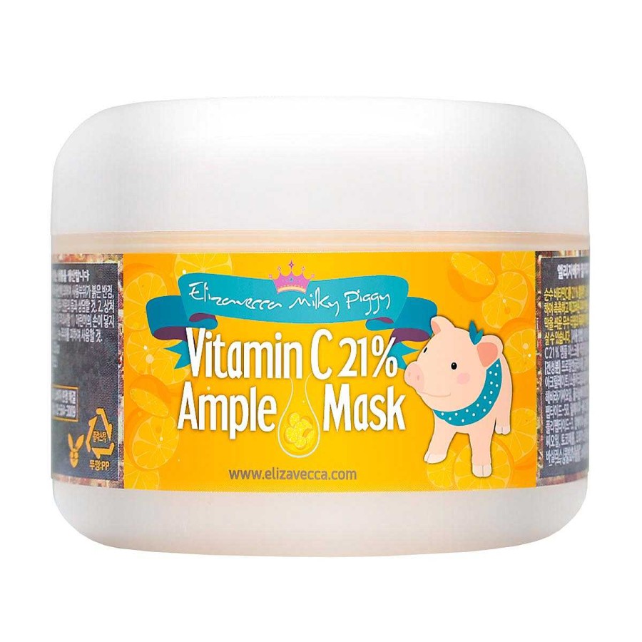 Elizavecca Mascarilla Facial | Mascarilla Facial Elizavecca Milky Piggy Vitamin C 21% Ample Mask 100Ml