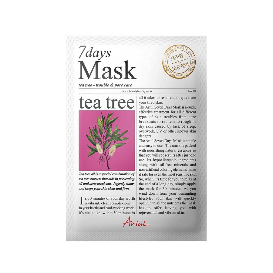 Ariul Mascarilla Facial | Mascarilla Efecto Peeling Ariul 7 Days Mask - Tea Tree