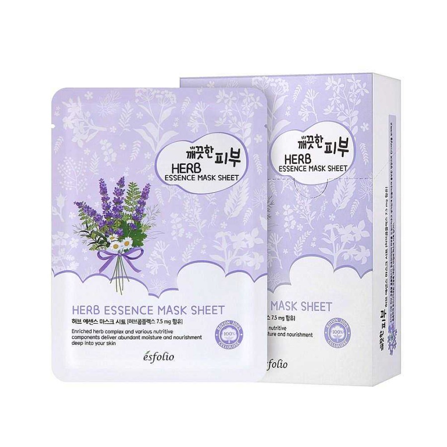 Esfolio Mascarilla Facial | Mascarilla Facial Esfolio Pure Skin Essence Mask Sheet Herb