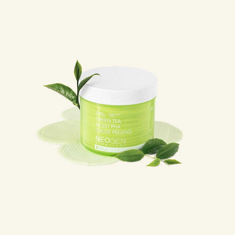 Neogen Exfoliante Facial | Discos Exfoliantes Neogen Dermalogy Green Tea Moist Pha Gauze Peeling 190Ml