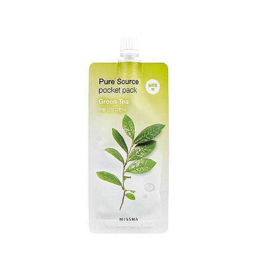 Missha De Noche | Mascarilla Nocturna Pure Source Pocket Pack Green Tea