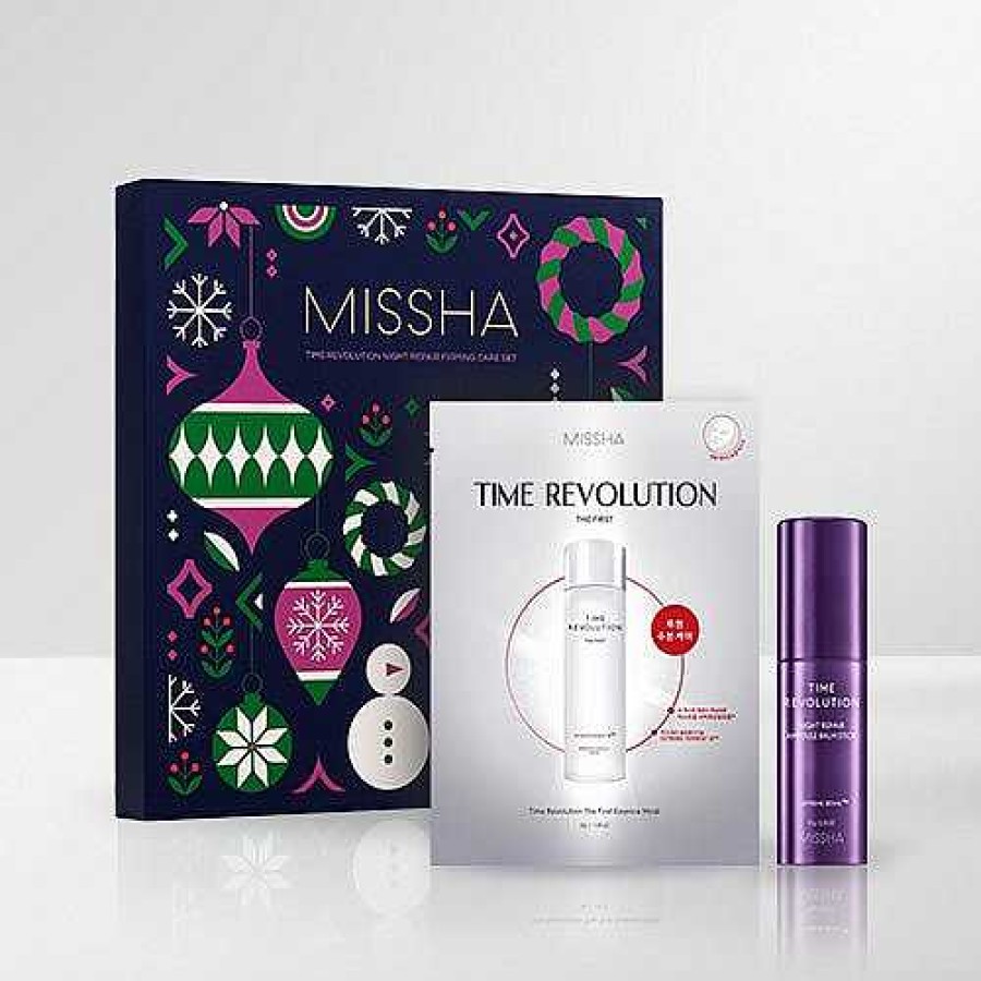 Missha Mascarilla Facial | Set Missha Time Revolution Night Repair Firming Care Set (Holiday Edition)