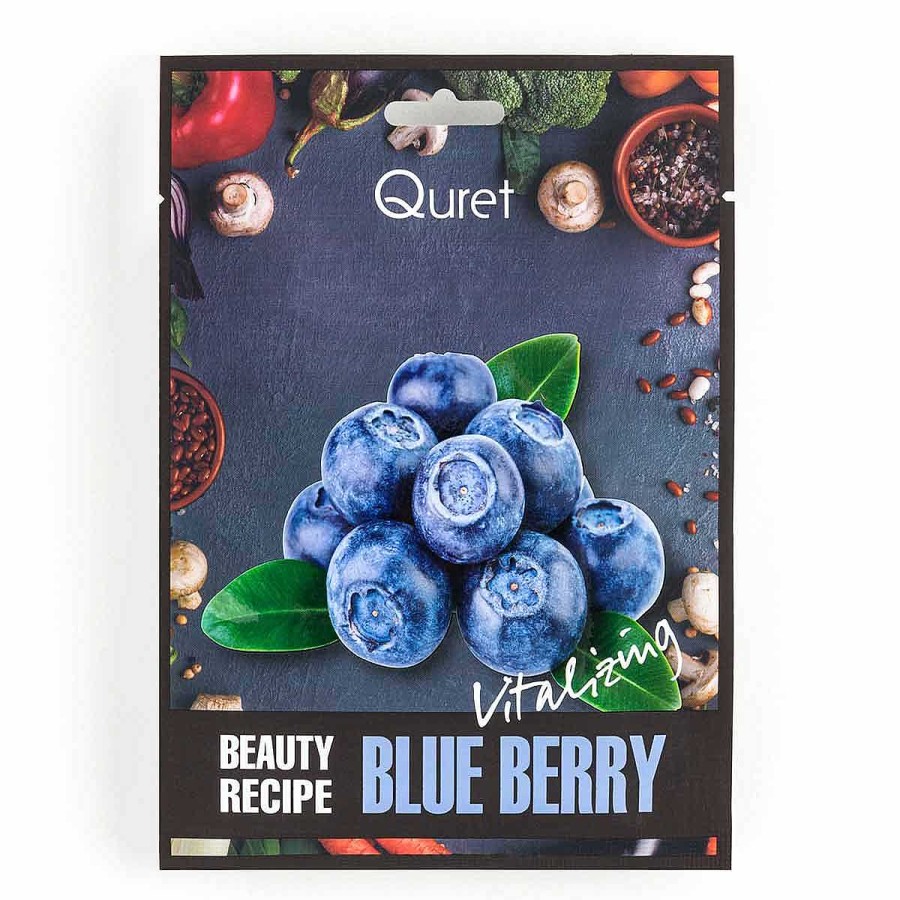 Quret Mascarilla Facial | Mascarilla Facial Quret Beauty Recipe Mask Blue Berry[Vitalizing] 25G