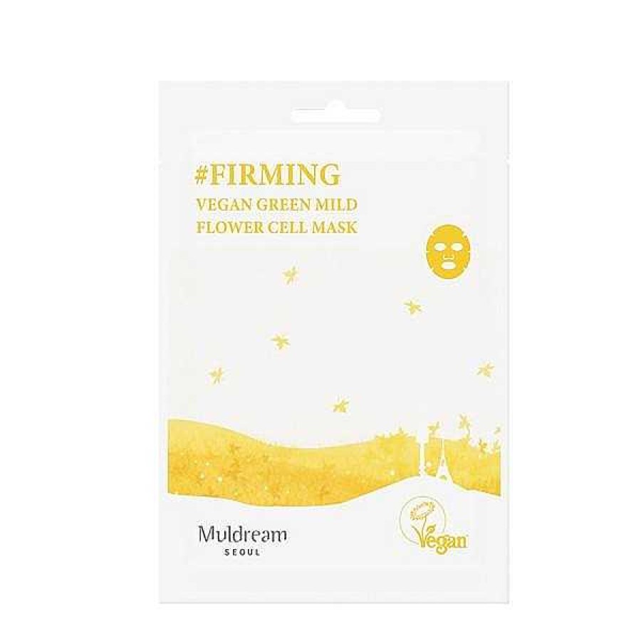 Muldream Mascarilla Facial | Mascarilla Facial Muldream Vegan Green Mild Flower Cell Mask 25Ml