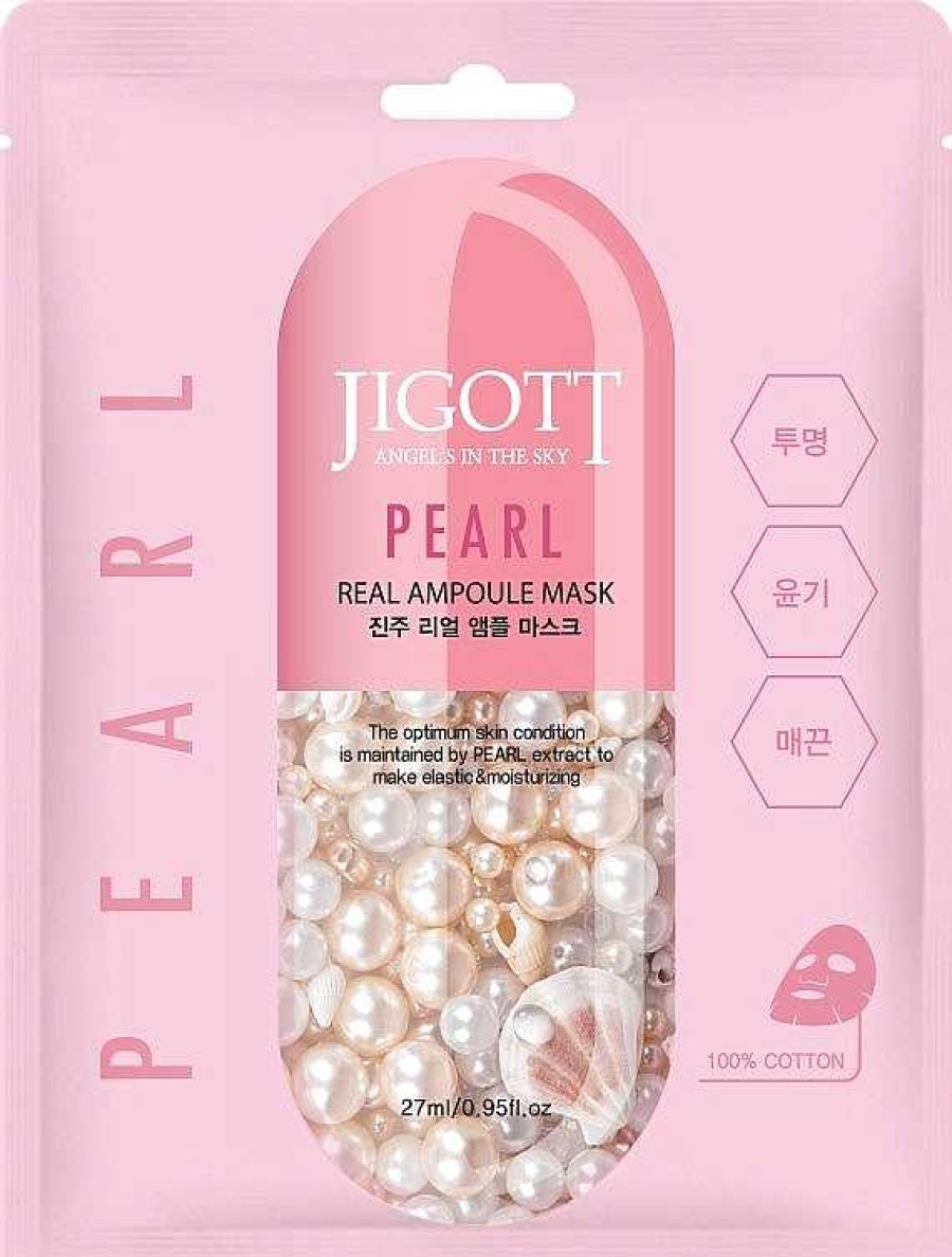 Jigott Mascarilla Facial | Mascarilla Facial Jigott Pearl Real Ampoule Mask 27Ml