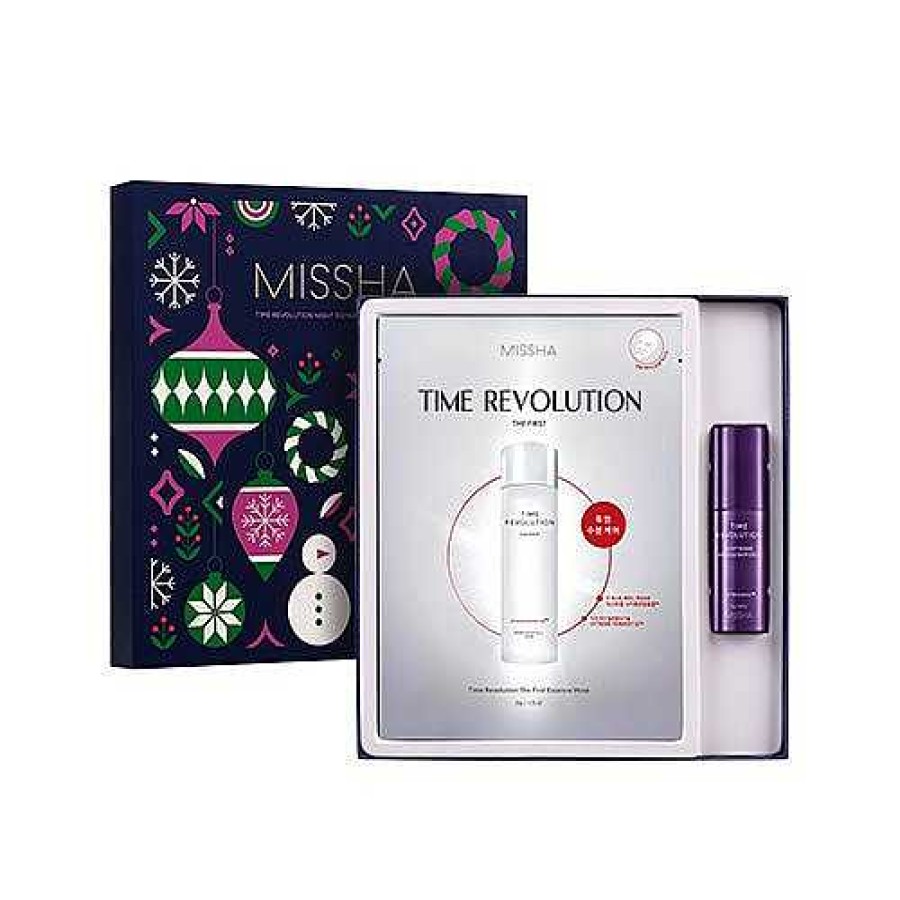 Missha Mascarilla Facial | Set Missha Time Revolution Night Repair Firming Care Set (Holiday Edition)