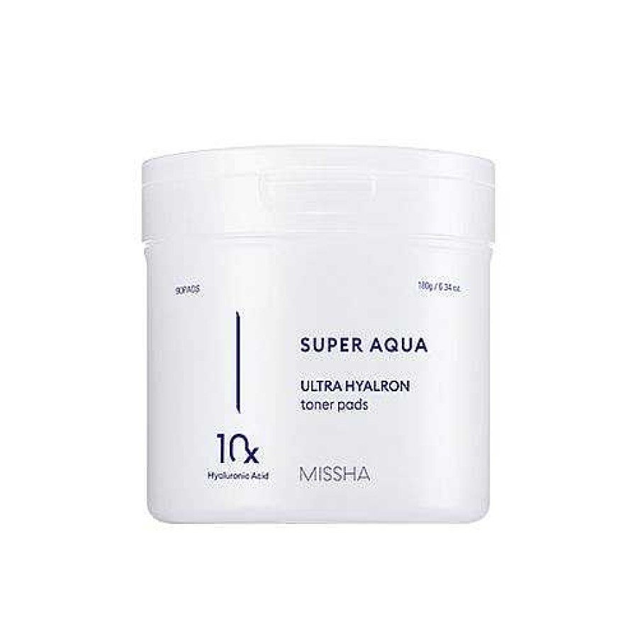 Missha T Nico Facial | Discos Tonificantes Missha Super Aqua Ultra Hyalron Toner Pads 90Uds