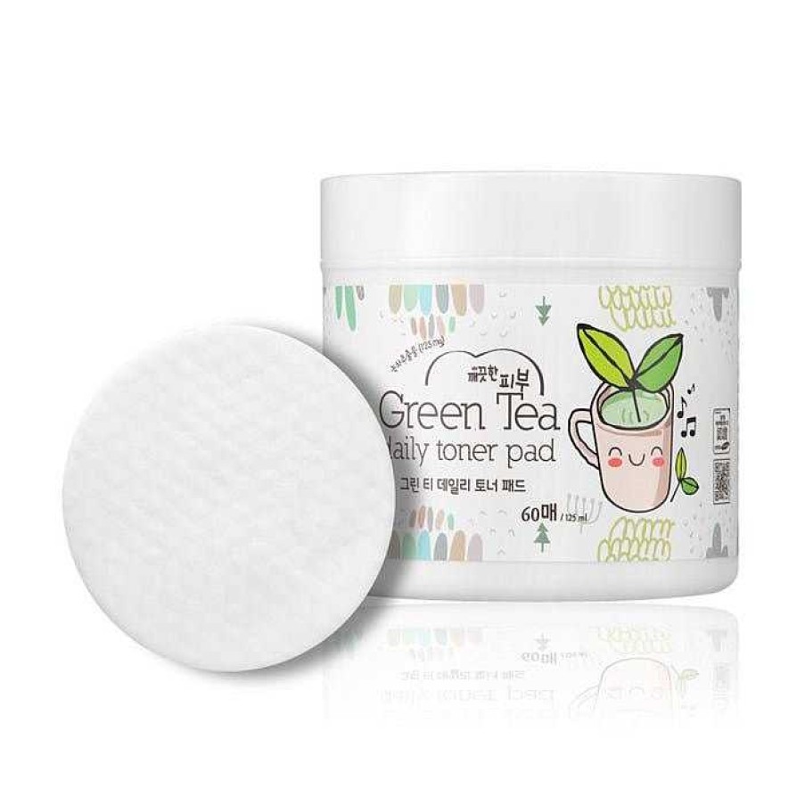 Esfolio T Nico Facial | Discos Tonificantes Esfolio Green Tea Daily Toner Pad 60 Discos