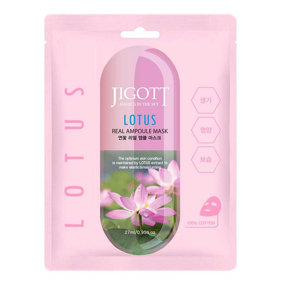 Jigott Mascarilla Facial | Mascarilla Facial Jigott Lotus Real Ampoule Mask 27Ml