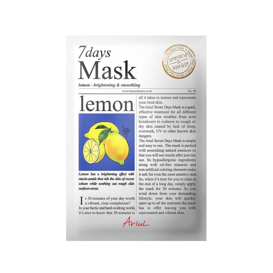 Ariul Mascarilla Facial | Mascarilla Facial Ariul 7 Days - Lemon