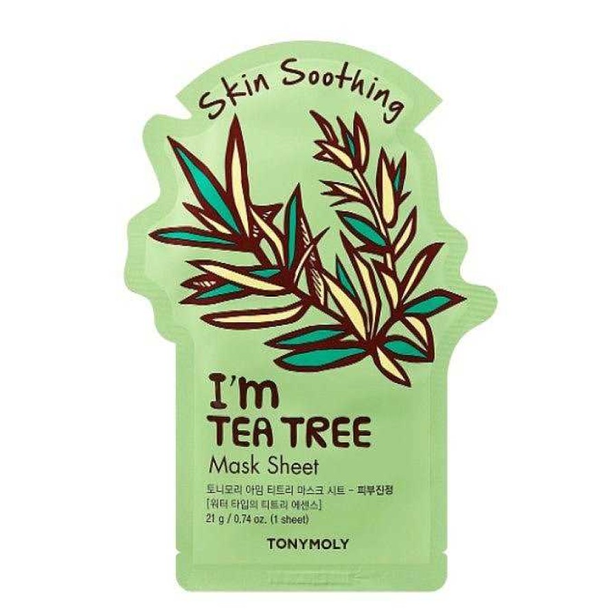 Tonymoly Mascarilla Facial | Mascarilla Tonymoly I'M Tea Tree Mask Sheet Calming 21Ml