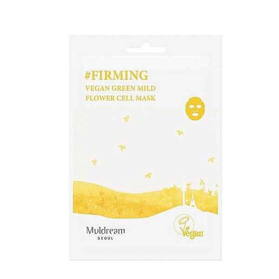 Muldream Mascarilla Facial | Mascarilla Facial Muldream Vegan Green Mild Flower Cell Mask 25Ml