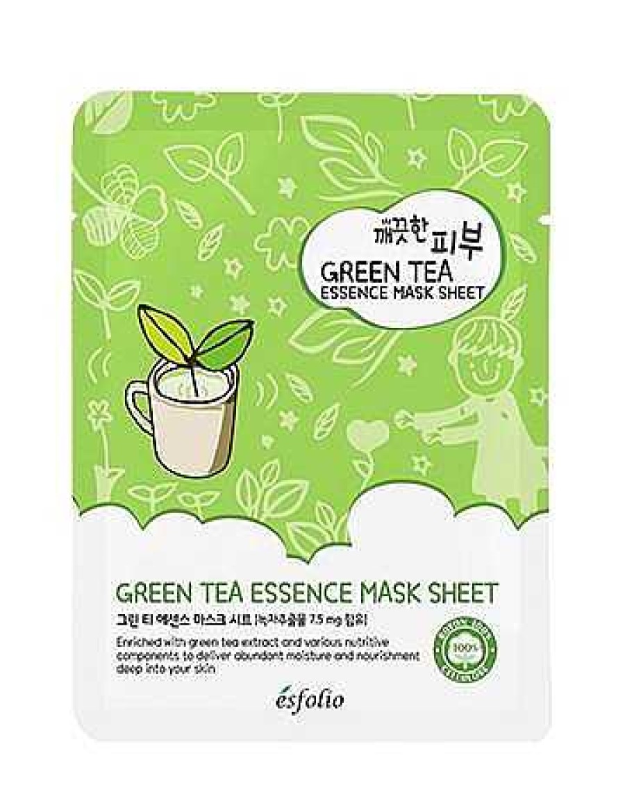 Esfolio Mascarilla Facial | Mascarilla Facial Esfolio Pure Skin Essence Mask Sheet Green Tea