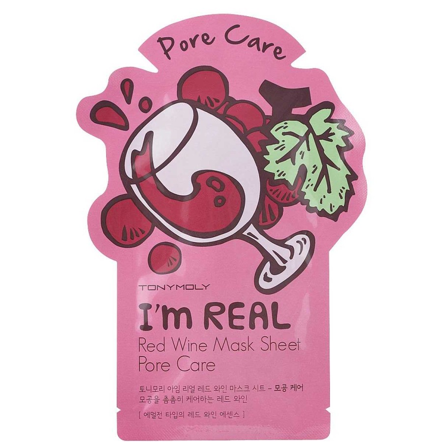 Tonymoly Mascarilla Facial | Mascarilla Facial Tonymoly I'M Red Wine Mask Sheet Pore Care