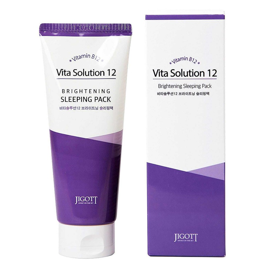 Jigott Mascarilla Facial | Mascarilla Facial Jigott Vita Solution 12 Brightening Sleeping Pack 180Ml