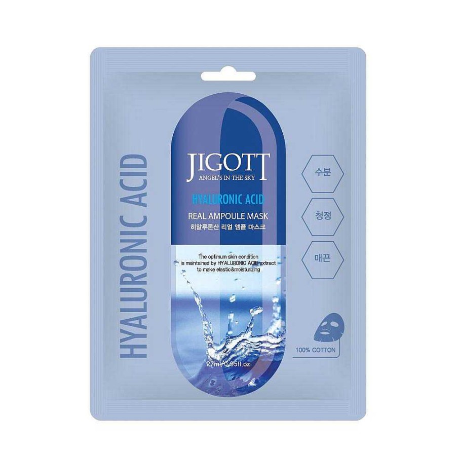 Jigott Mascarilla Facial | Mascarilla Facial Con Cido Hialur Noico Real Ampoule