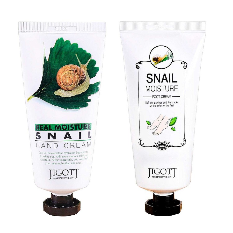 Jigott Crema De Manos | Crema De Manos Y Pies Jigott Real Moisture Hand & Foot Cream Set