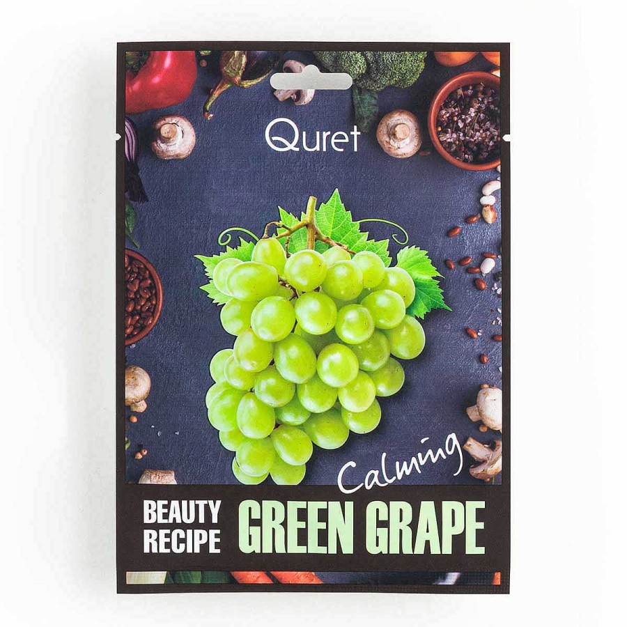 Quret Mascarilla Facial | Mascarillas Quret Quret Beauty Recipe Mask - Green Grape[Calming]