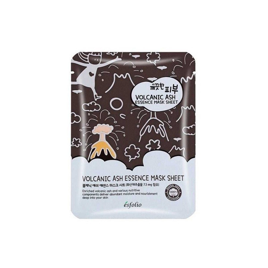 Esfolio Mascarilla Facial | Mascarilla Facial Esfolio Pure Skin Essence Mask Sheet Volcanic Ash 25Ml