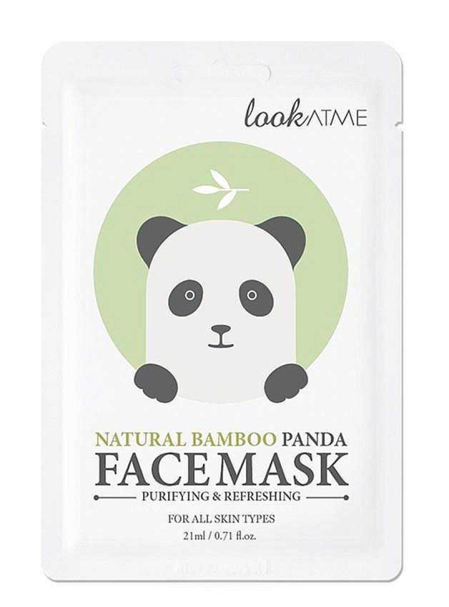 Look at Me Mascarilla Facial | Mascarilla Facial Look At Me Natural Bamboo Panda Face Mask