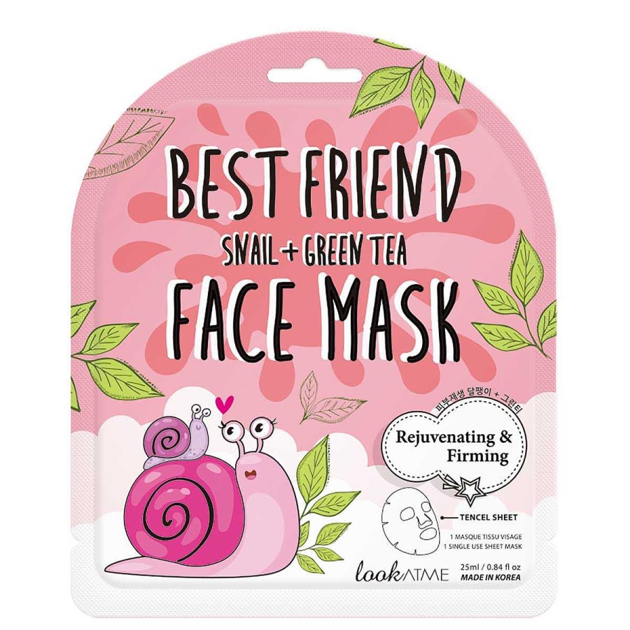 Look at Me Mascarilla Facial | Mascarilla Facial Look At Me Best Friend Snail Green Tea Face Mask