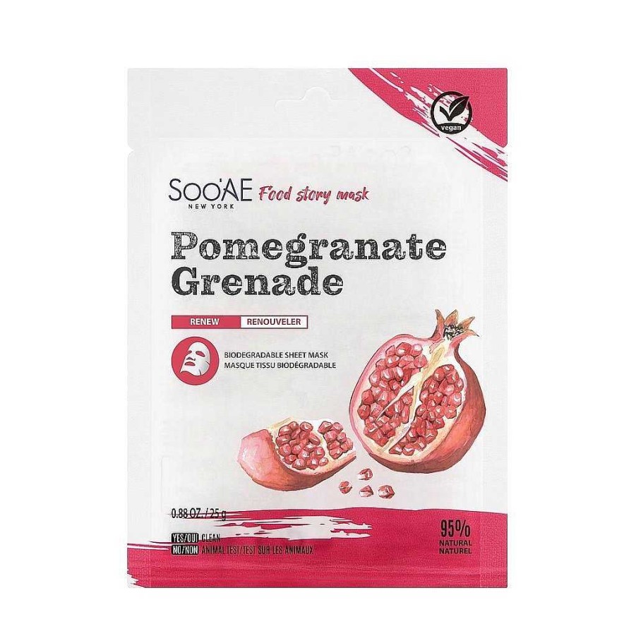 Soo'Ae Mascarilla Facial | Mascarilla Facial Soo'Ae Food Story Pomegranate